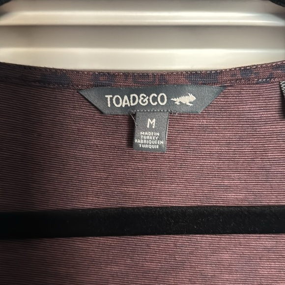 Toad & Co Cue Long Sleeve Wrap Dress Blue Herringbone Medium - Picture 6 of 9